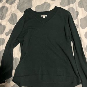 Women’s Green V-neck sweater